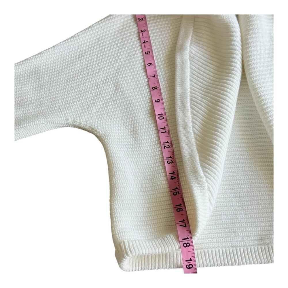 Cabi Cardigan Preppy Sweater White Nautical Knitwear Coastal M - Picture 7 of 7